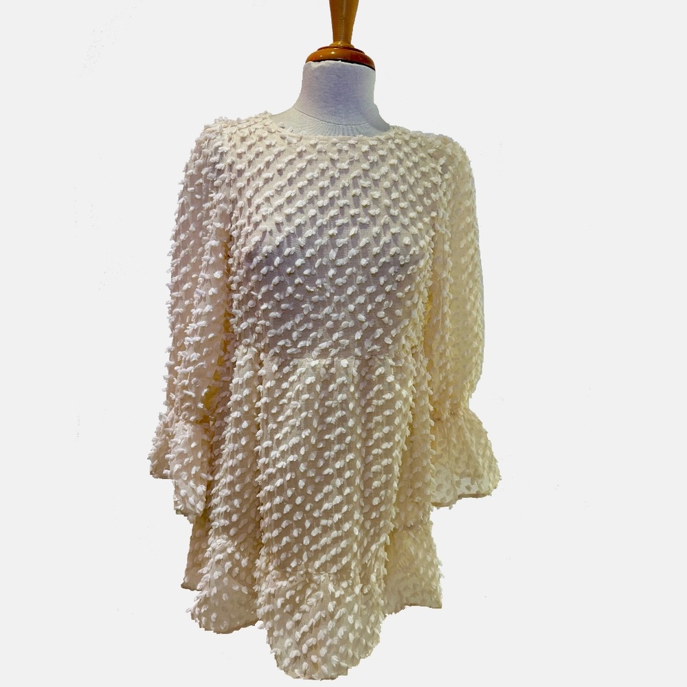 Women's textured polka dot dress (NWT)